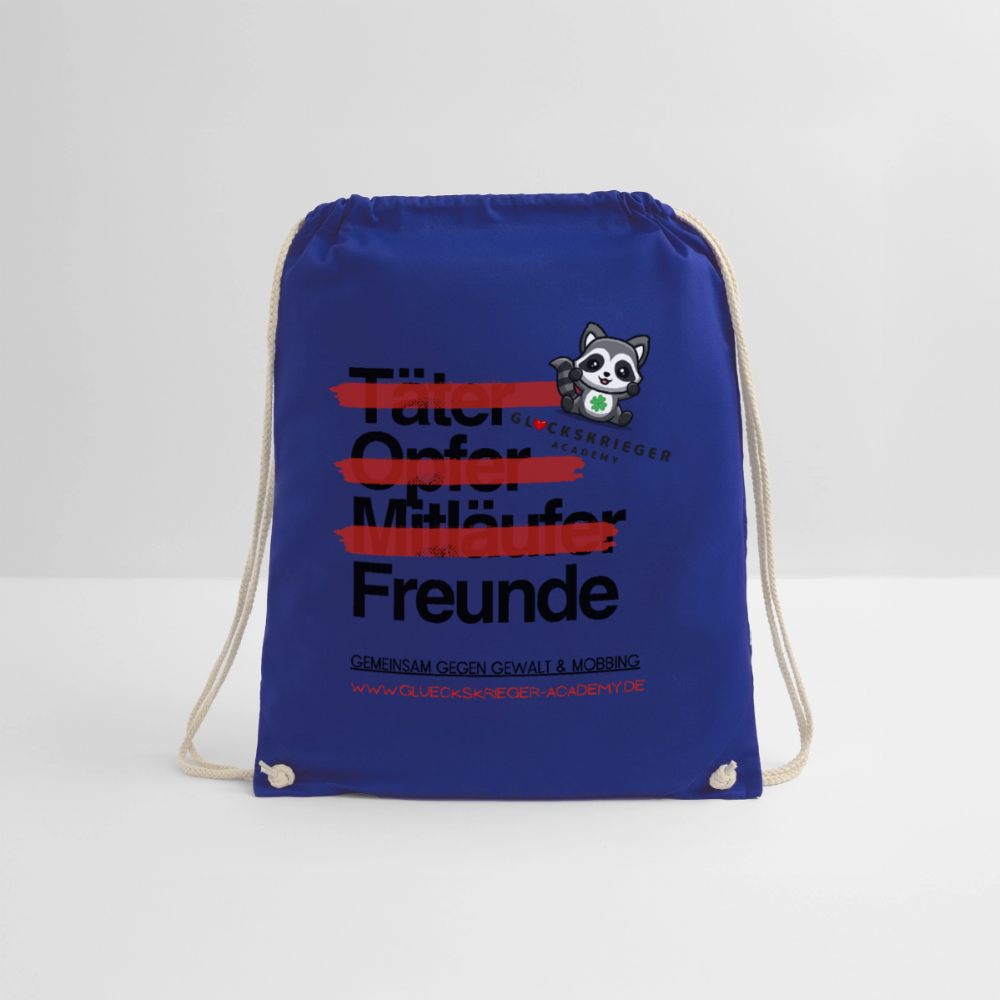 Glückskrieger Turnbeutel – Stärke für unterwegs - royal blue