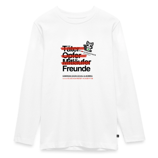 Langarmshirt für coole Teens - white