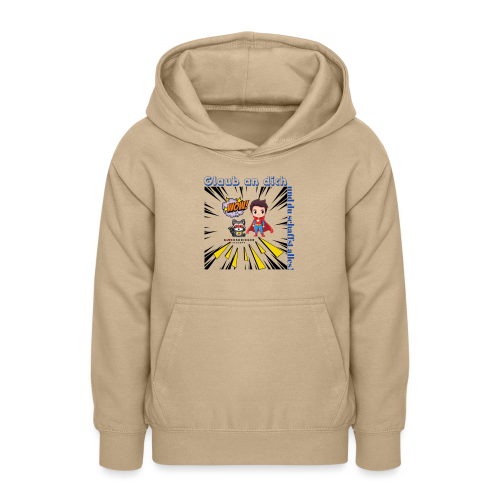 Glückskrieger Hoodie Teens– Glaub an dich - sand
