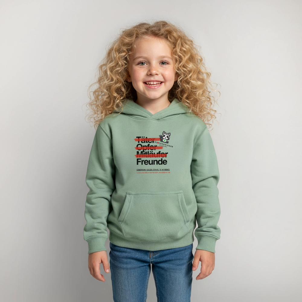 Glückskrieger Hoodie – Freunde - steel green