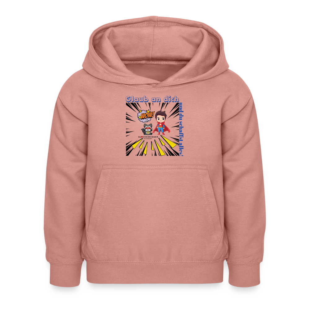 Glückskrieger Hoodie – Stark & Mutig - dusky rose