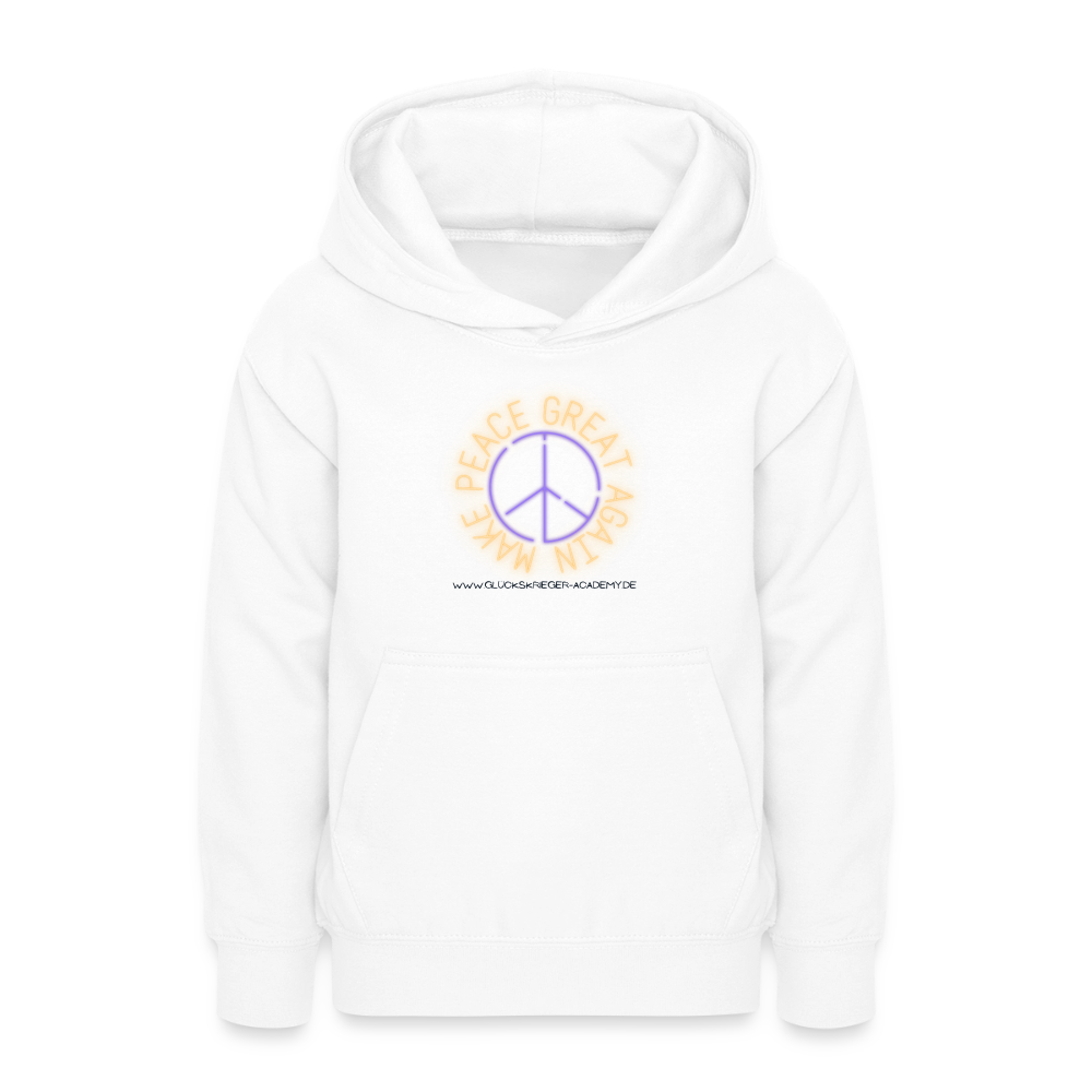 Glückskrieger Hoodie für Teens– Peace - white