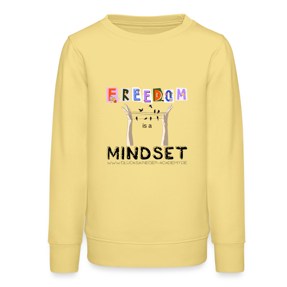 Glückskrieger Teens Pullover – Freedom - viva yellow 