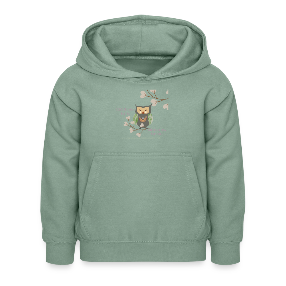 Glückskrieger Hoodie – Stark & Mutig - steel green