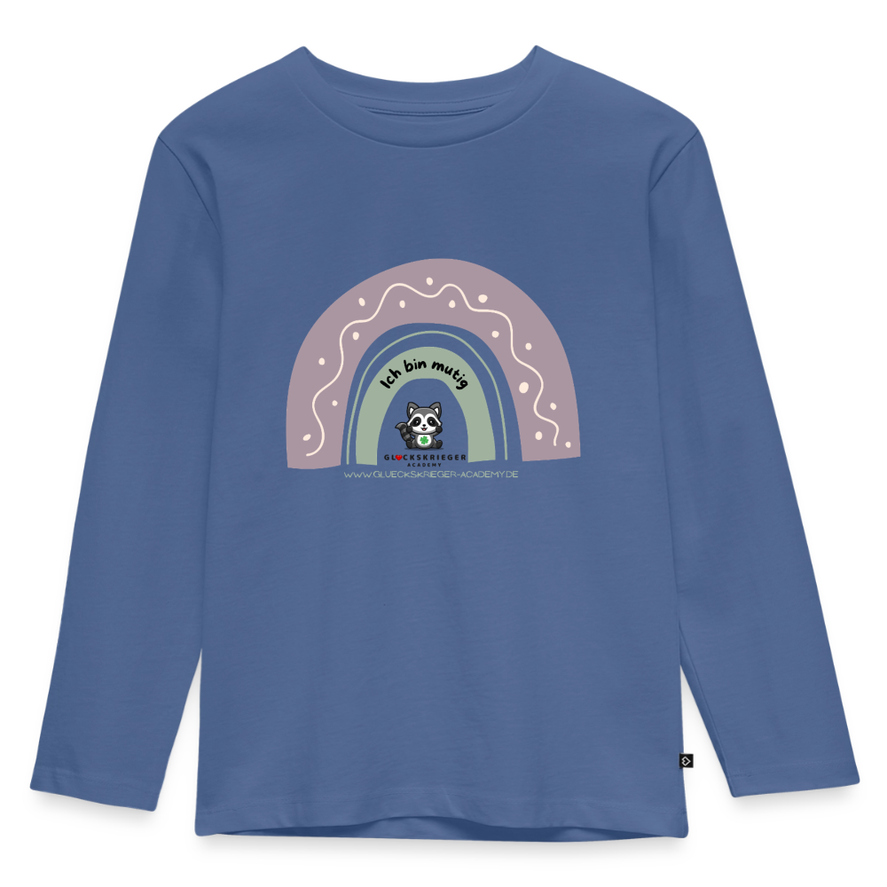 Langarmshirt für kleine Glückskrieger - stone blue