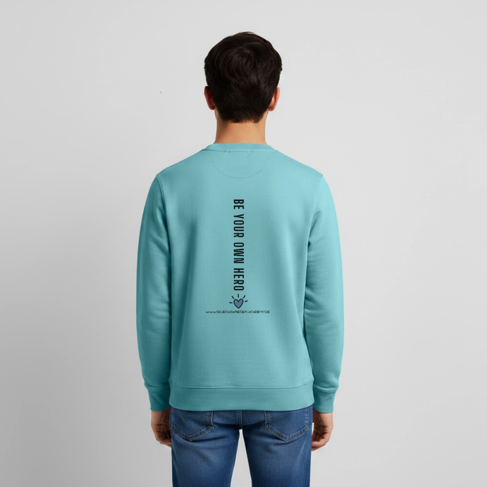 Glückskrieger Teens Pullover – Hero - pastel turquoise