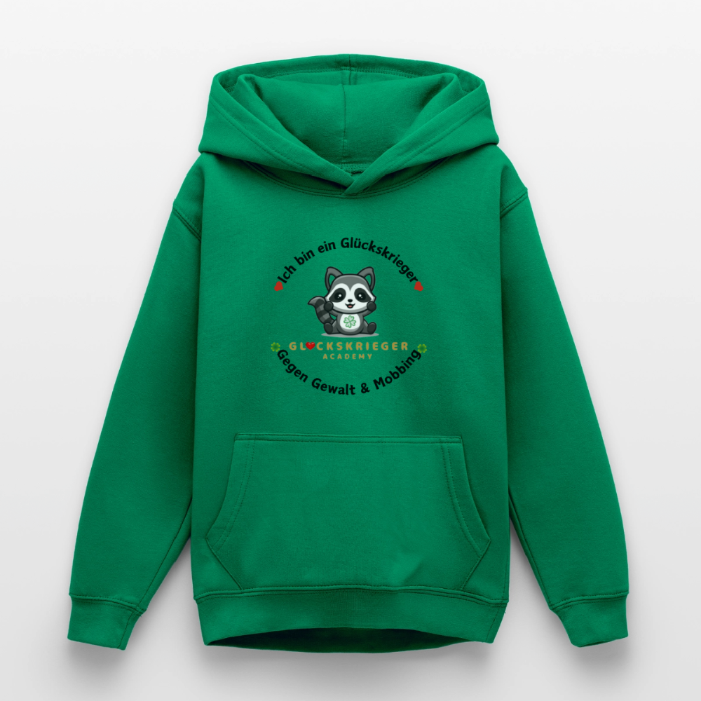 Glückskrieger Hoodie für Teens– Wärme & Stärke für jeden Tag - kelly green