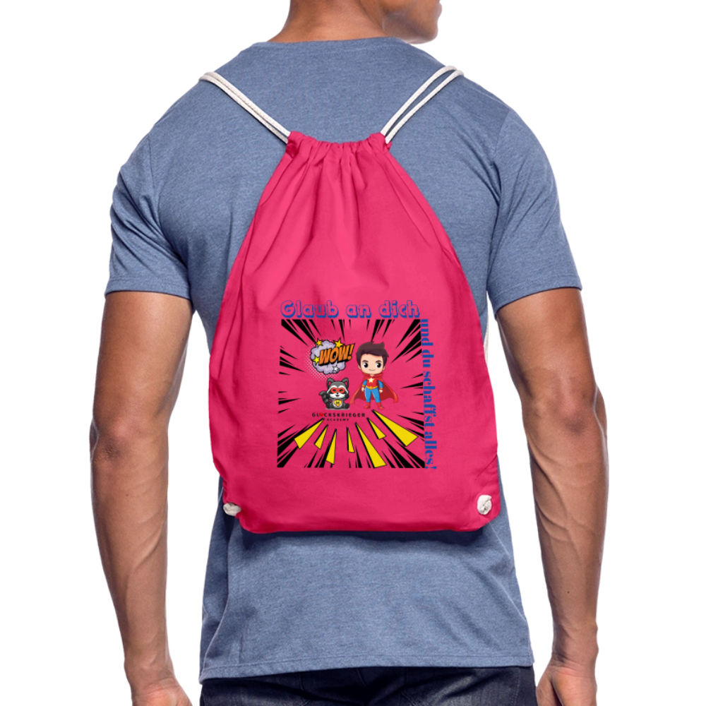 Glückskrieger Turnbeutel – Stärke für unterwegs - fuchsia