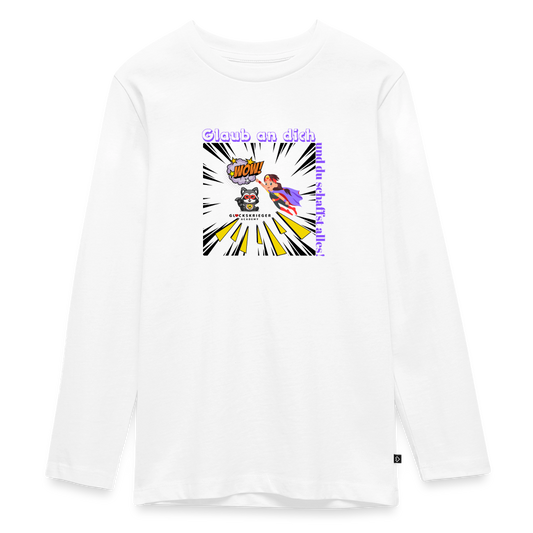 Langarmshirt für coole Teens - white