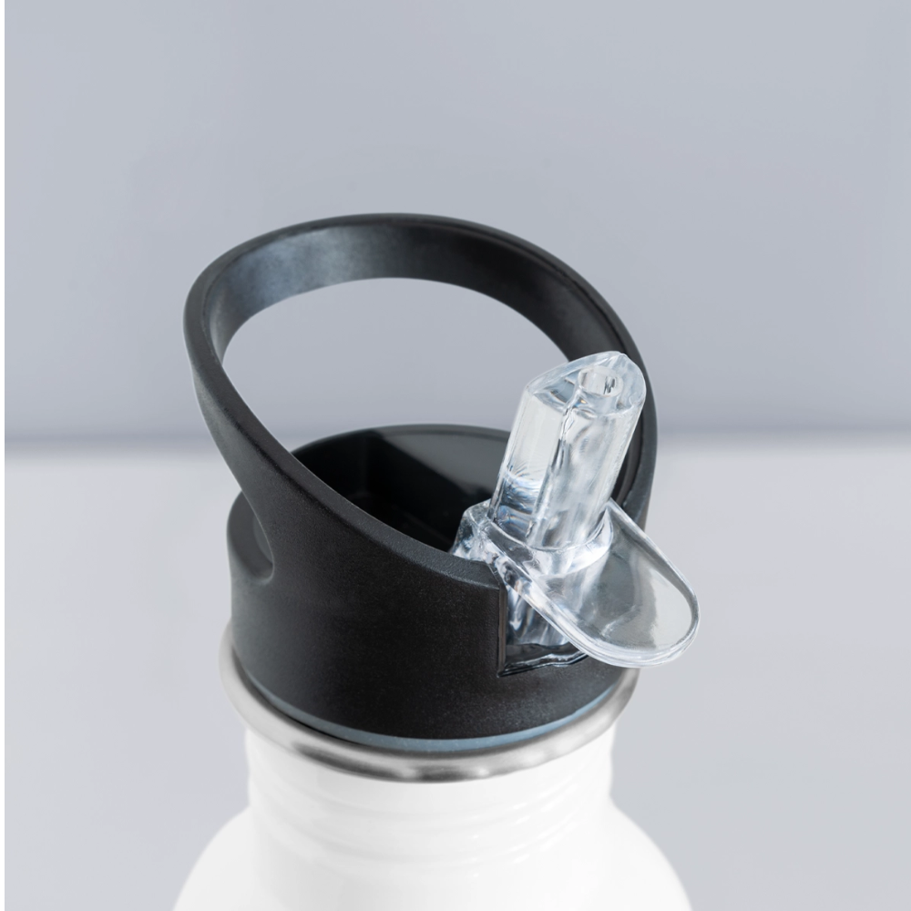Glückskrieger Trinkflasche – Stark durch den Tag - white