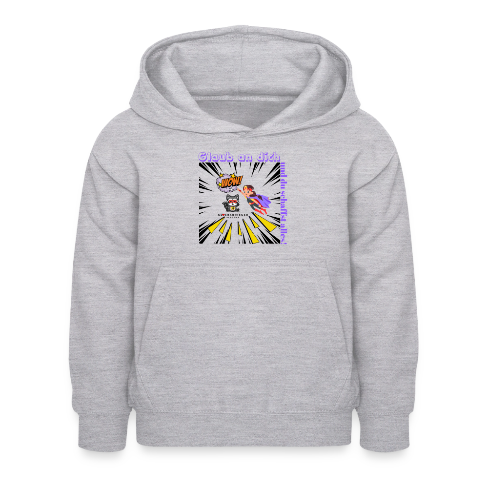 Glückskrieger Hoodie – Stark & Mutig - light heather grey