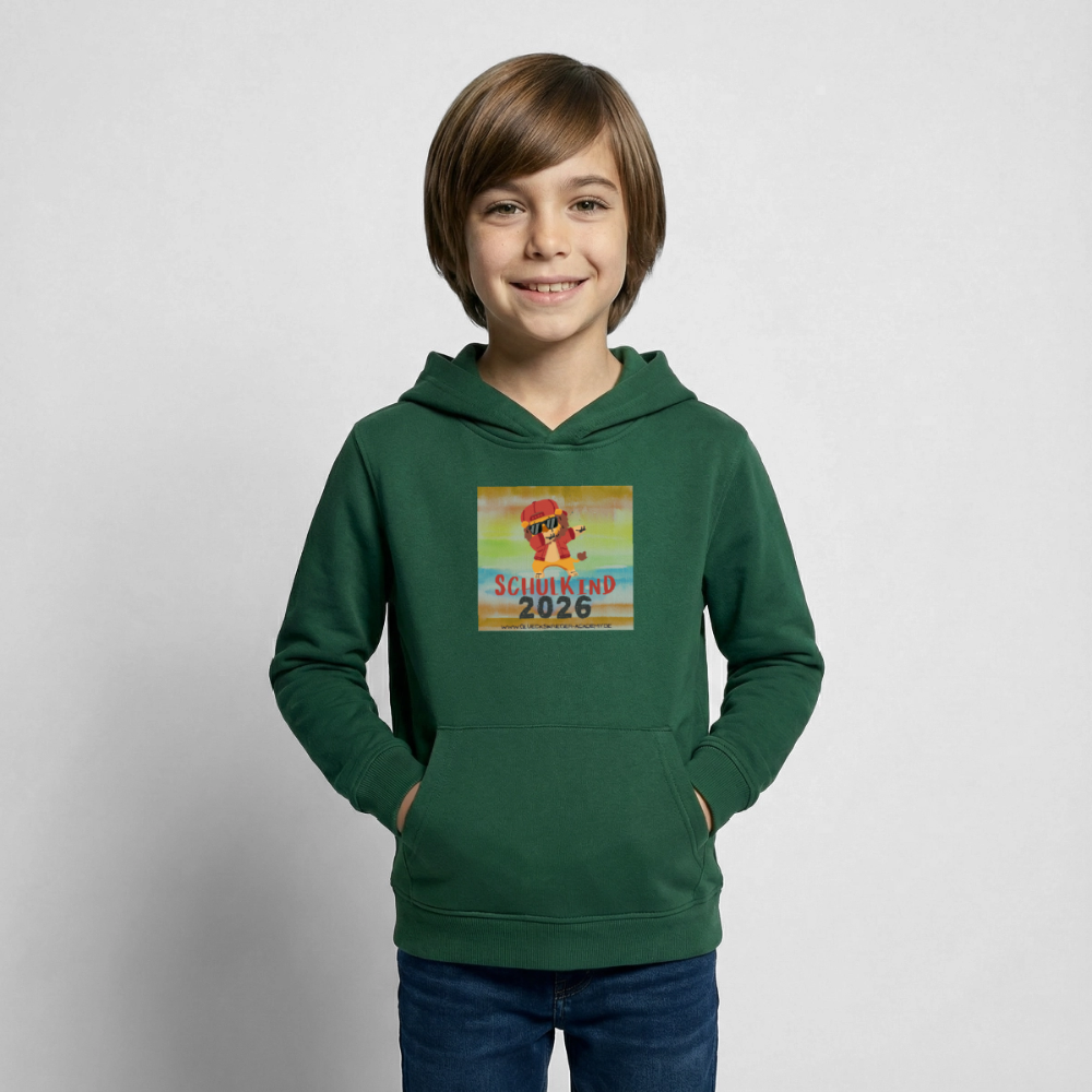 Glückskrieger Hoodie – Schulkind 2026 - bottle green