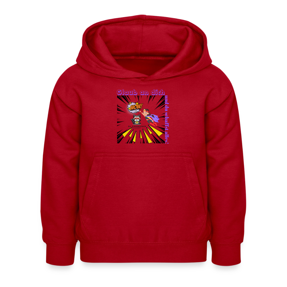 Glückskrieger Hoodie – Stark & Mutig - red