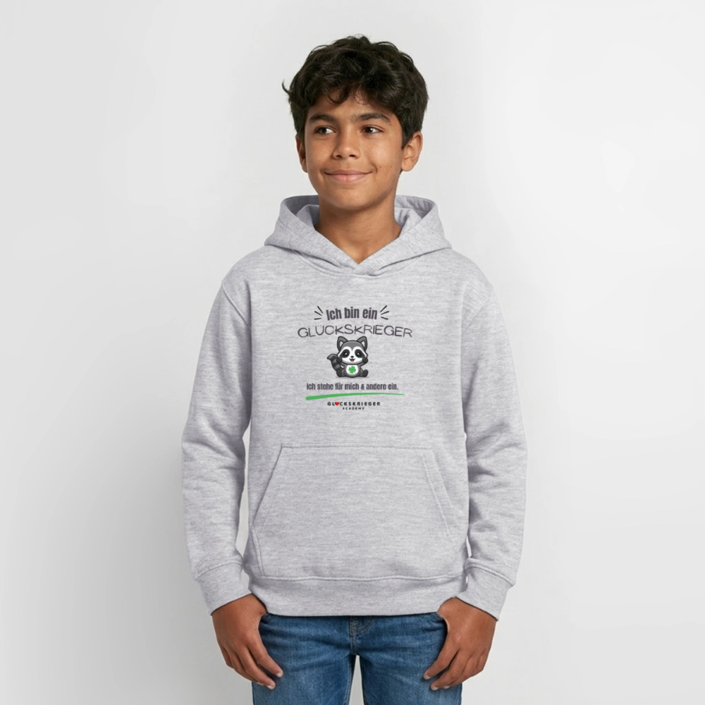 Glückskrieger Hoodie für Teens – Ich bin... - light heather grey