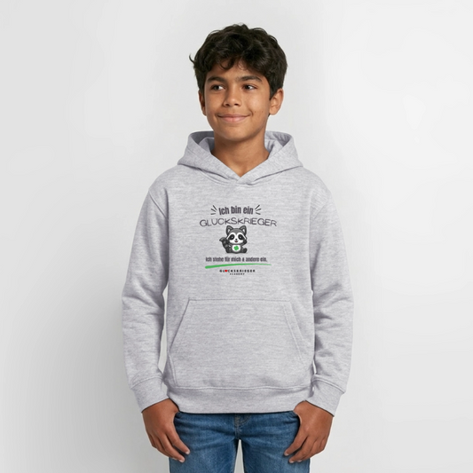 Glückskrieger Hoodie für Teens – Ich bin... - light heather grey