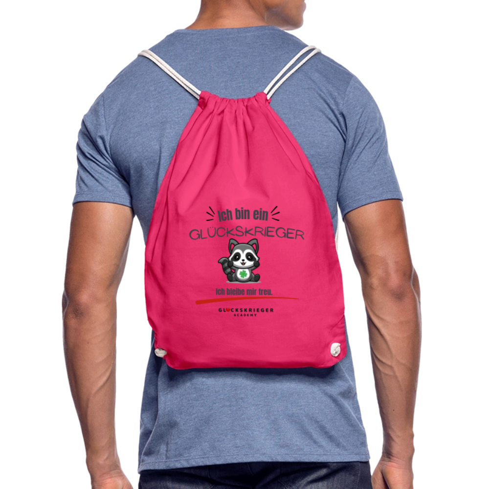 Glückskrieger Turnbeutel – Stärke für unterwegs - fuchsia