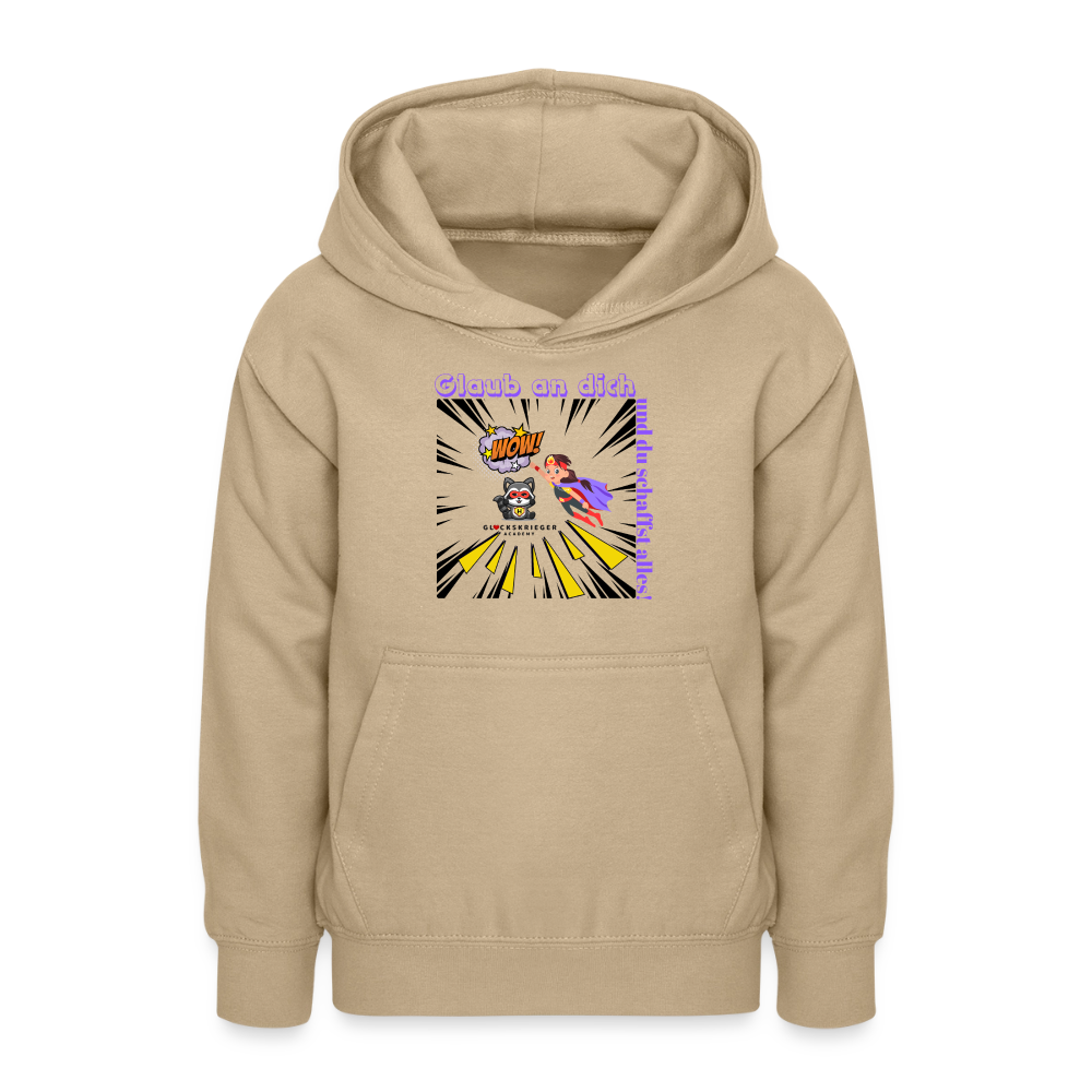 Glückskrieger Hoodie für Teens– Glaub an dich - sand