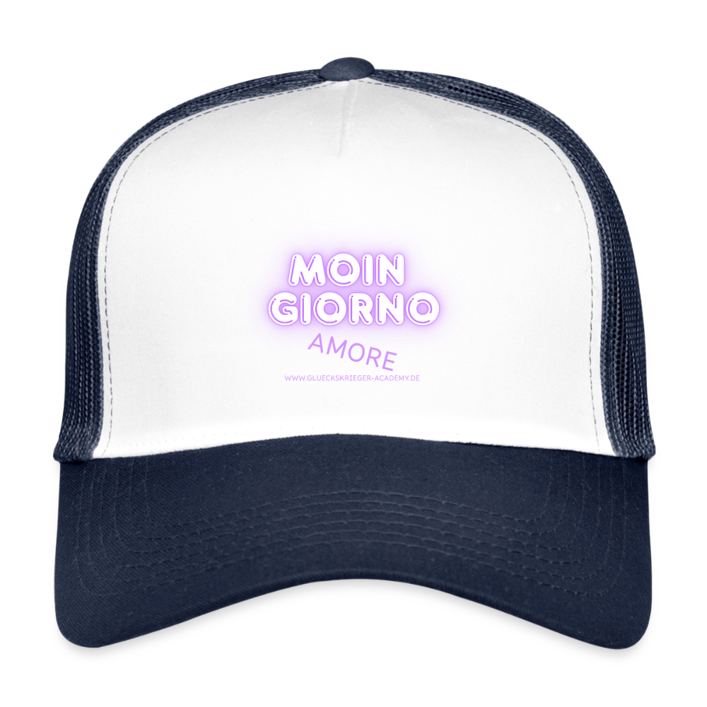 Kids’ Trucker Cap-Moin - white/navy