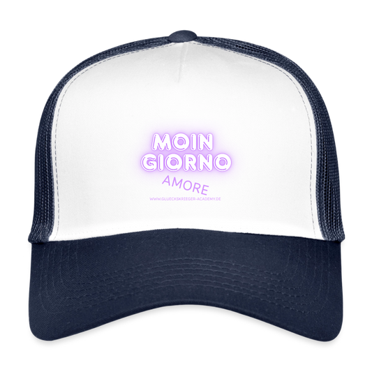 Kids’ Trucker Cap-Moin - white/navy