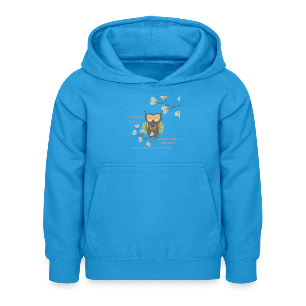 Glückskrieger Hoodie – Stark & Mutig - sea blue