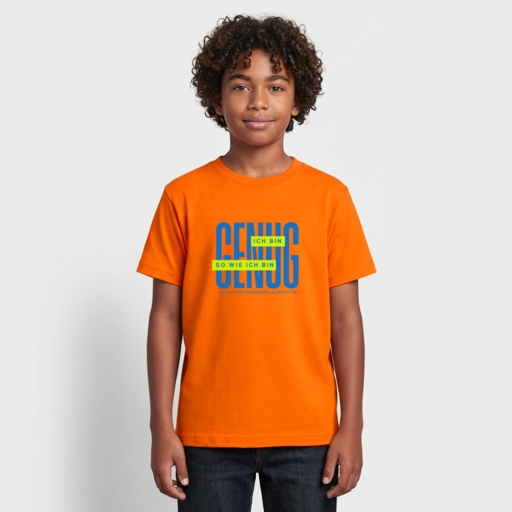 T-Shirt für Teens- Genug - orange