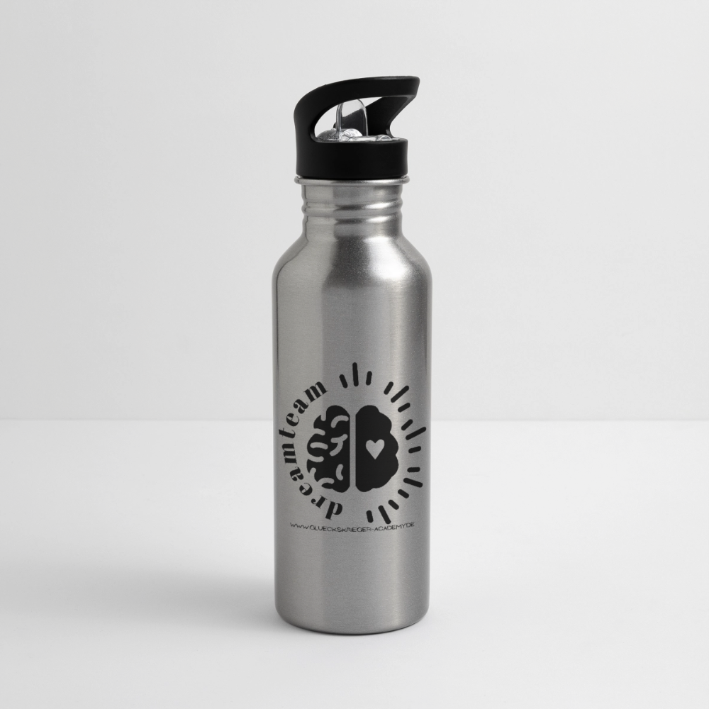 Glückskrieger Trinkflasche – Dreamteam - silver