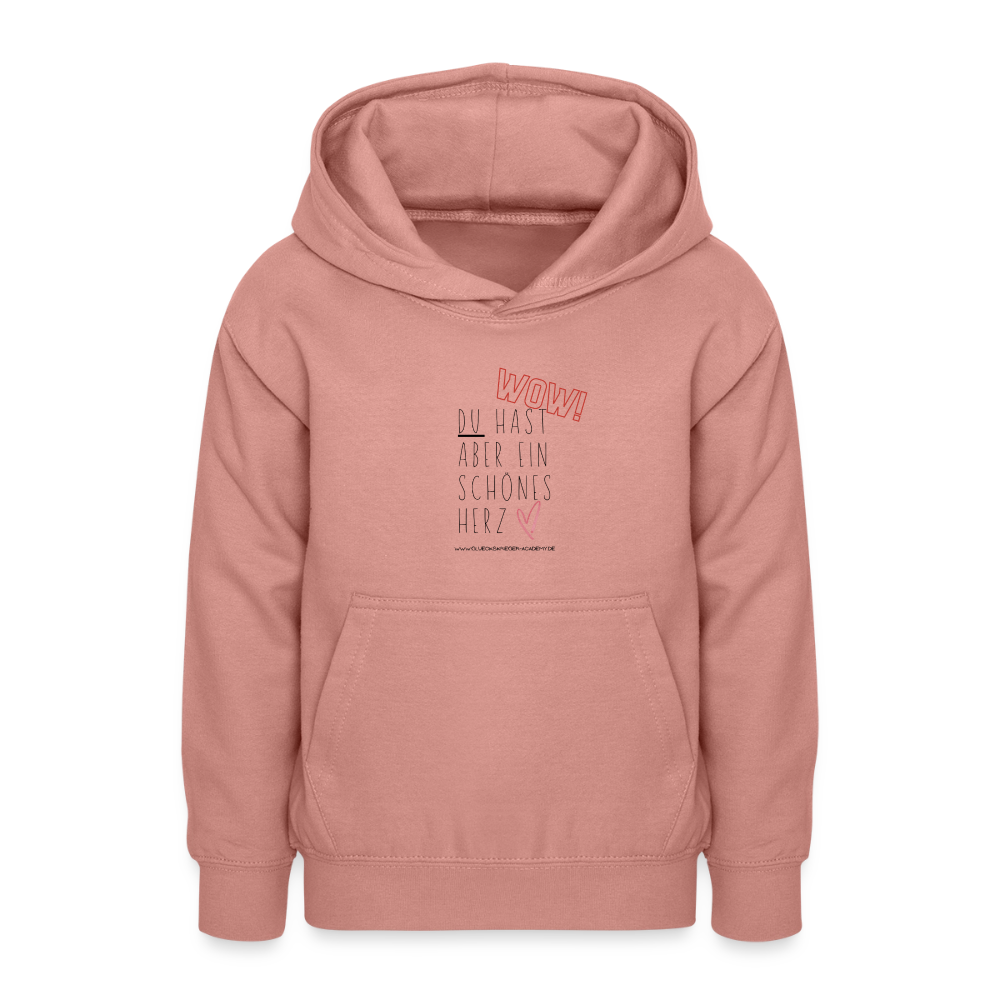 Glückskrieger Hoodie  für Teens– Herz - dusky rose