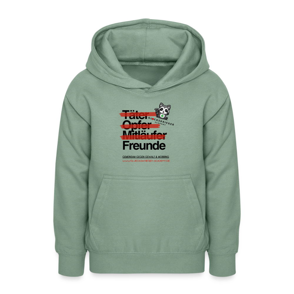 Glückskrieger Hoodie für Teens – Freunde - steel green