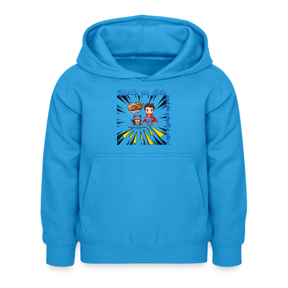 Glückskrieger Hoodie – Stark & Mutig - sea blue