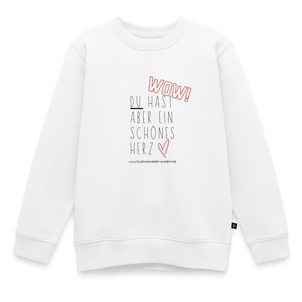 Glückskrieger Kinder Pullover – Herz - white