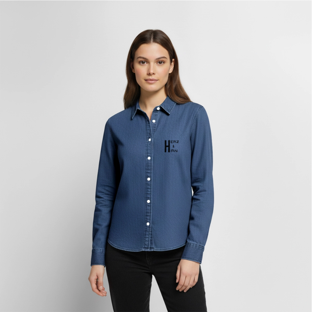 Glückskrieger Denim Shirt – Dreamteam - mid washy 