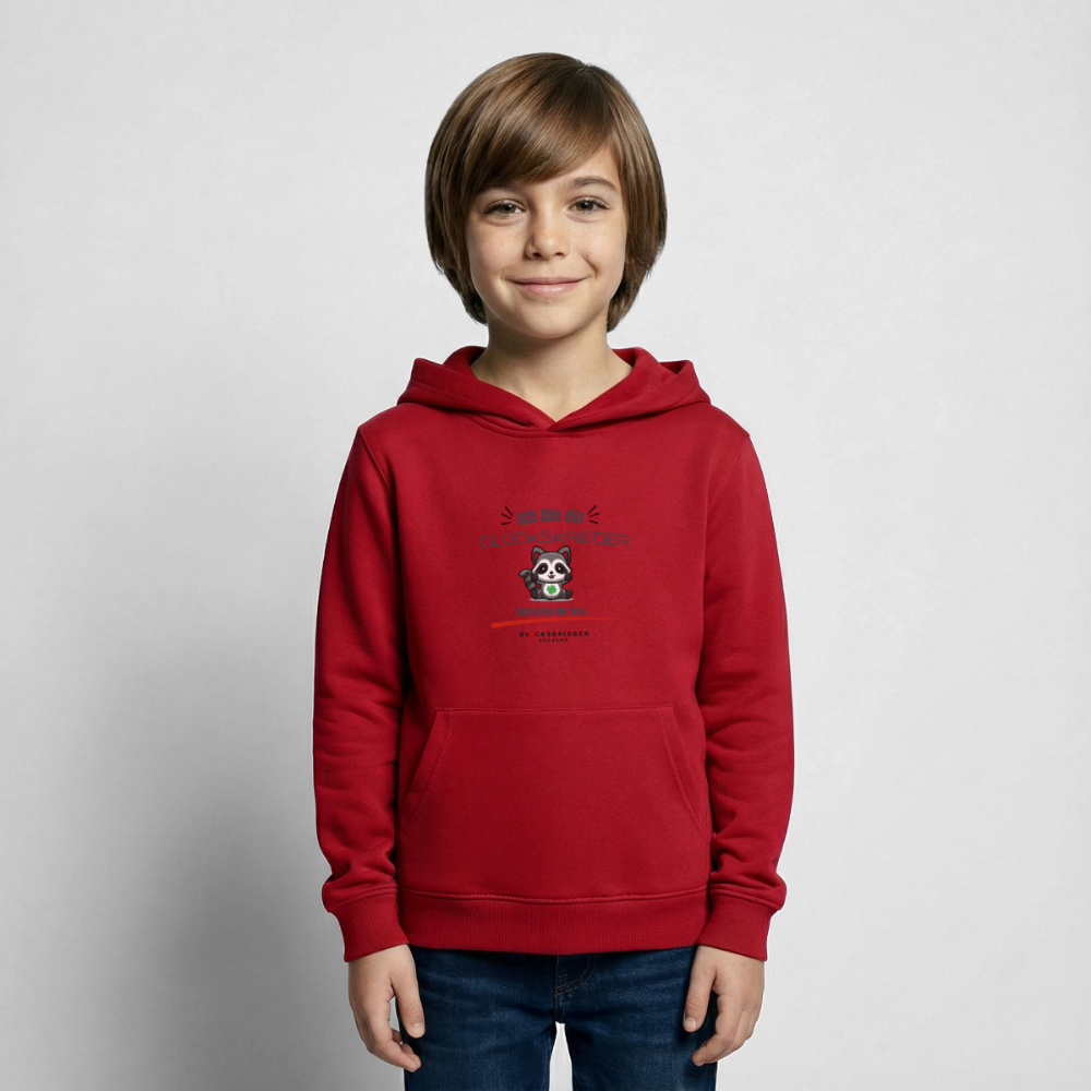 Glückskrieger Hoodie – Stark & Mutig - red