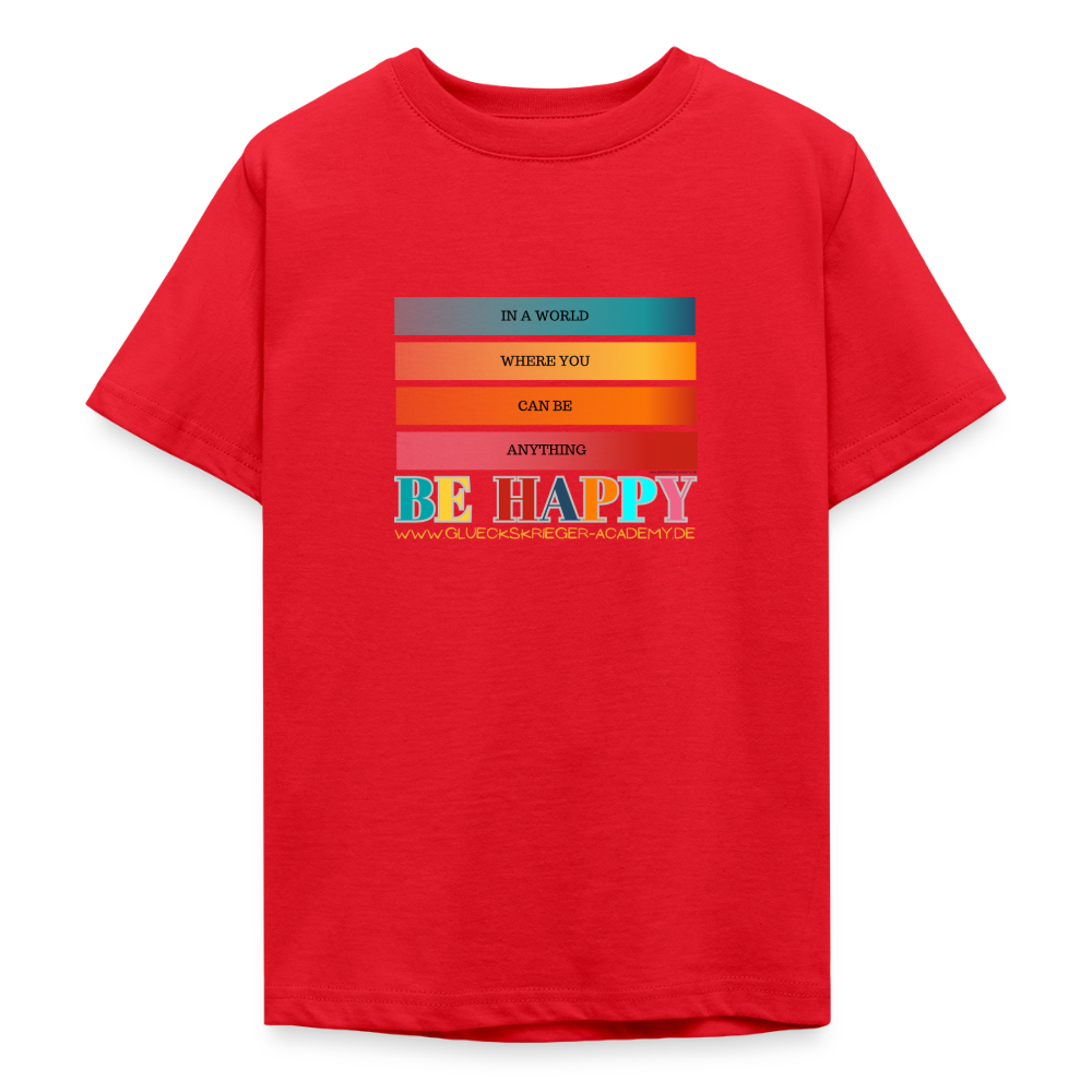 T-Shirt für Teens- Happy - red