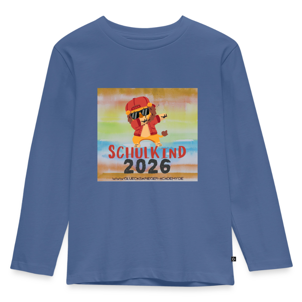 Langarmshirt für kleine Glückskrieger - stone blue