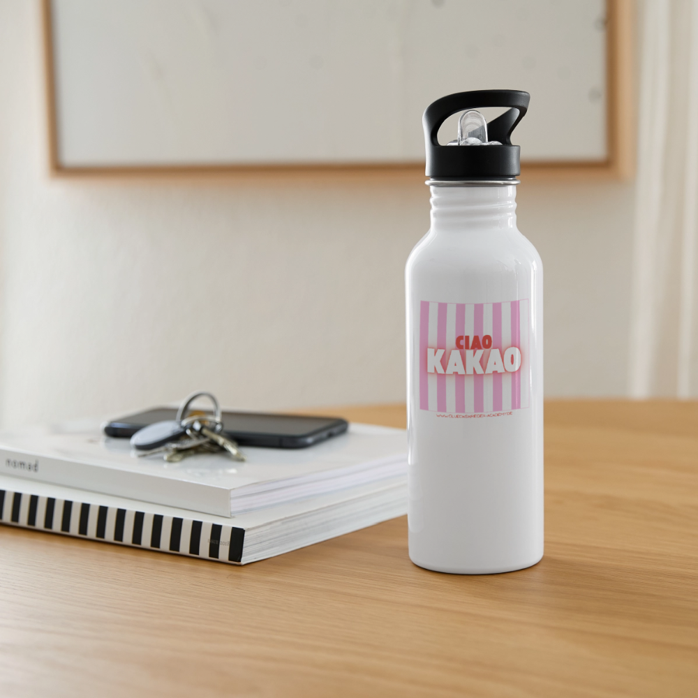 Glückskrieger Trinkflasche – Ciao - white