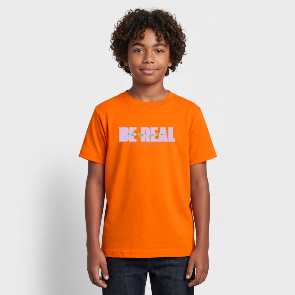 T-Shirt für Teens- BE REAL - orange