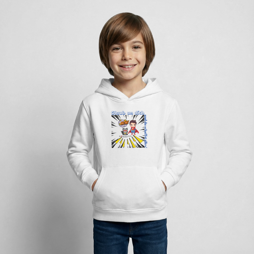 Glückskrieger Hoodie – Stark & Mutig - white