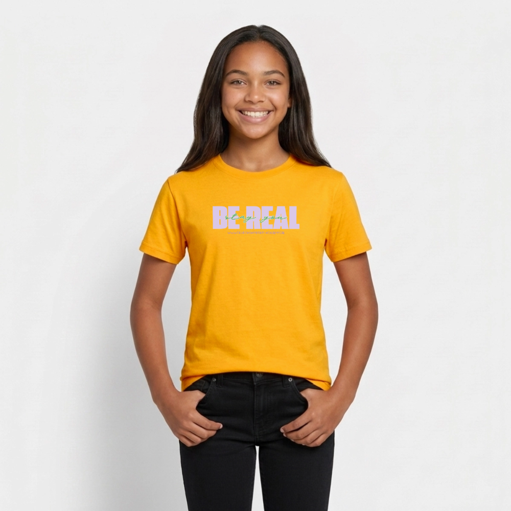 T-Shirt für Teens- BE REAL - gold