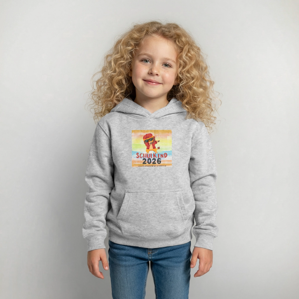 Glückskrieger Hoodie – Schulkind 2026 - light heather grey