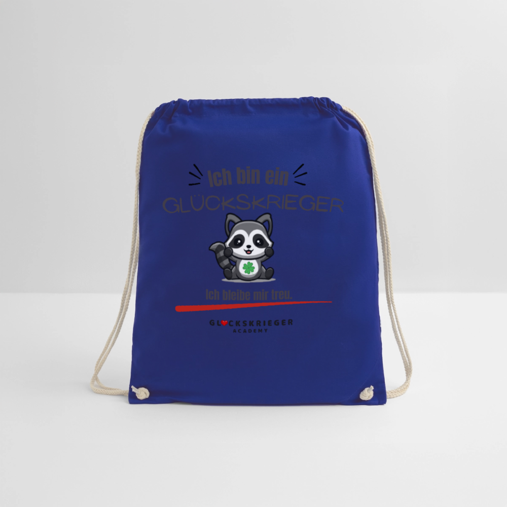 Glückskrieger Turnbeutel – Stärke für unterwegs - royal blue