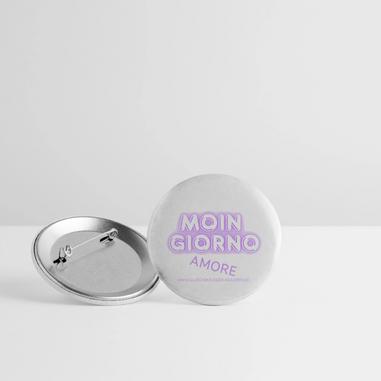 Glückskrieger Button – Moin - white