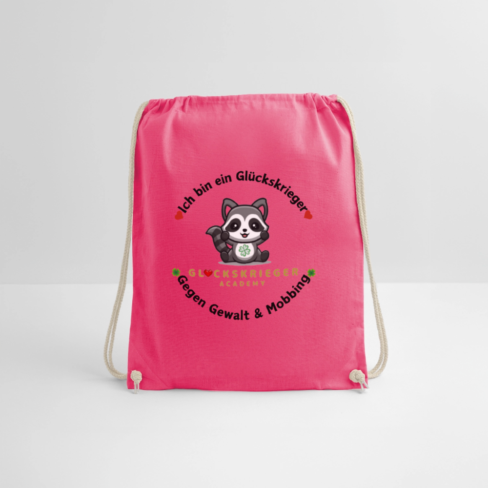 Glückskrieger Turnbeutel – Stärke für unterwegs - fuchsia