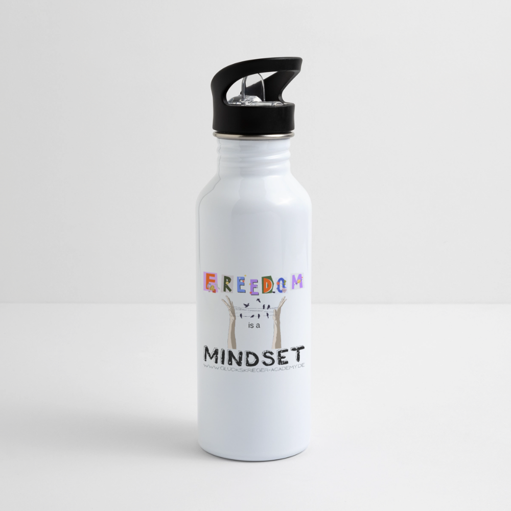 Glückskrieger Trinkflasche – Freedom - white
