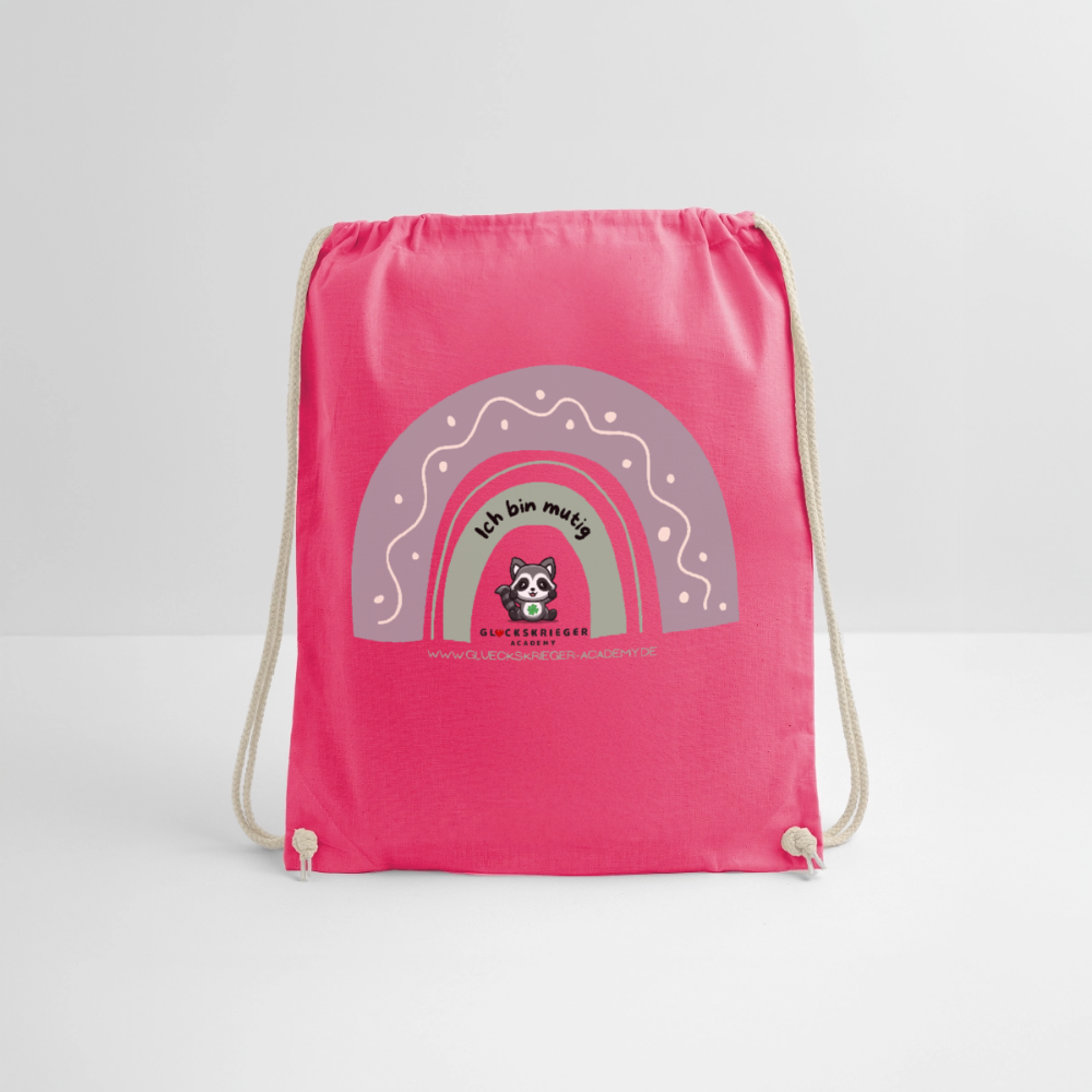 Glückskrieger Turnbeutel – Stärke für unterwegs - fuchsia