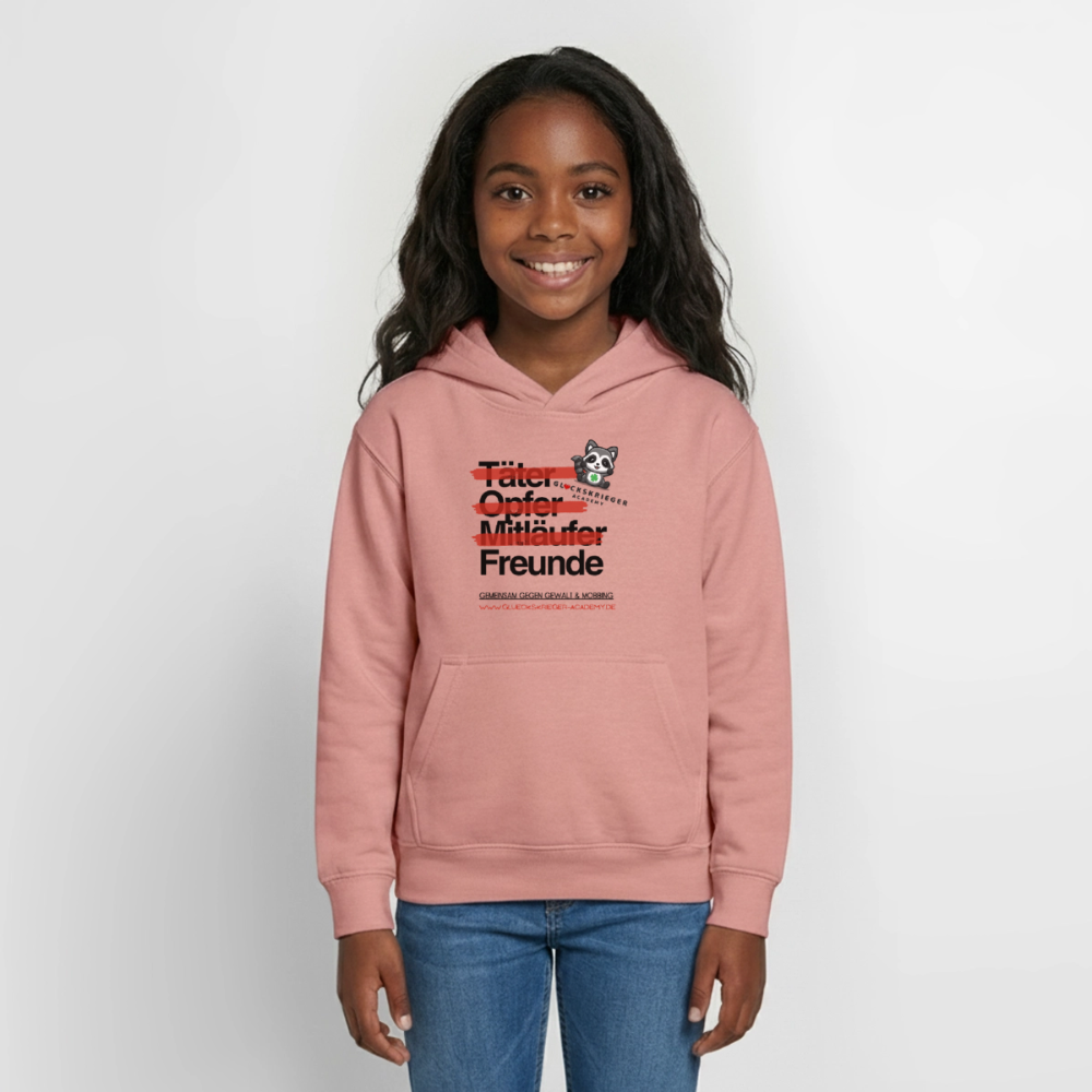 Glückskrieger Hoodie für Teens – Freunde - dusky rose