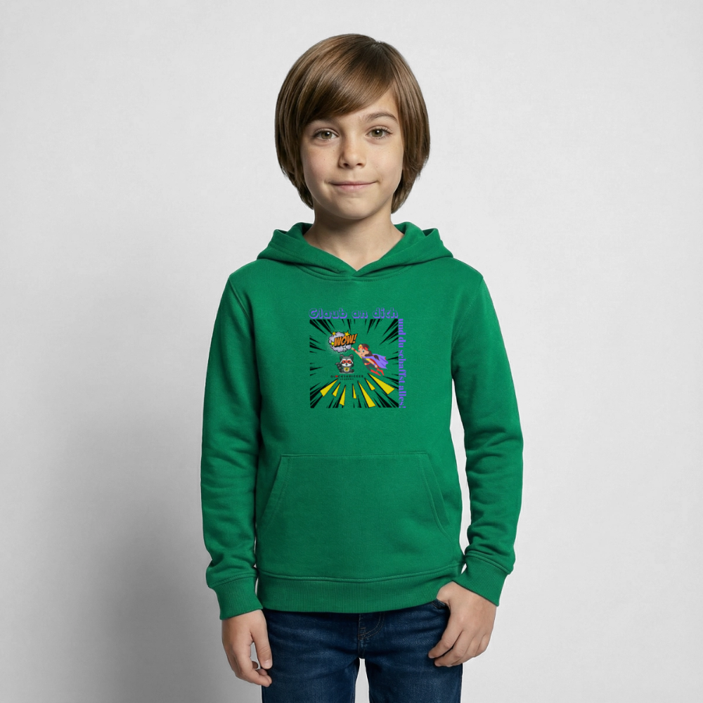 Glückskrieger Hoodie – Stark & Mutig - kelly green
