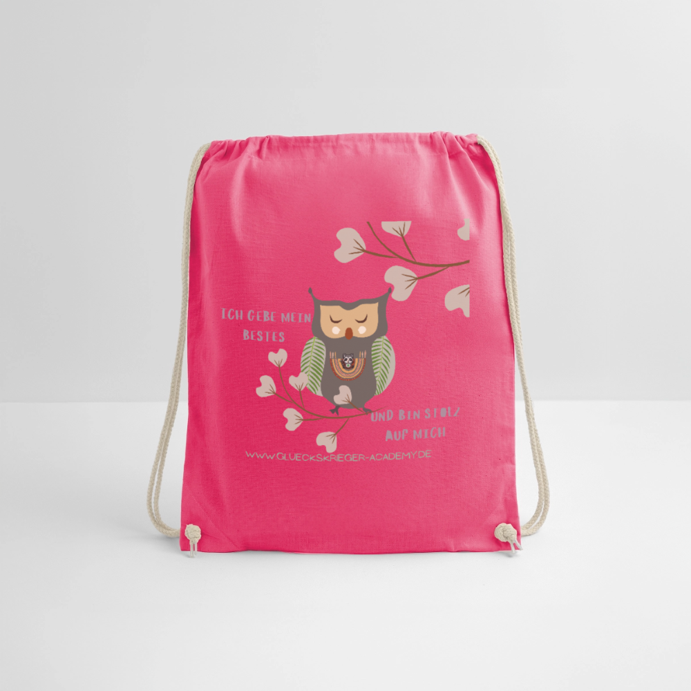 Glückskrieger Turnbeutel – Stärke für unterwegs - fuchsia