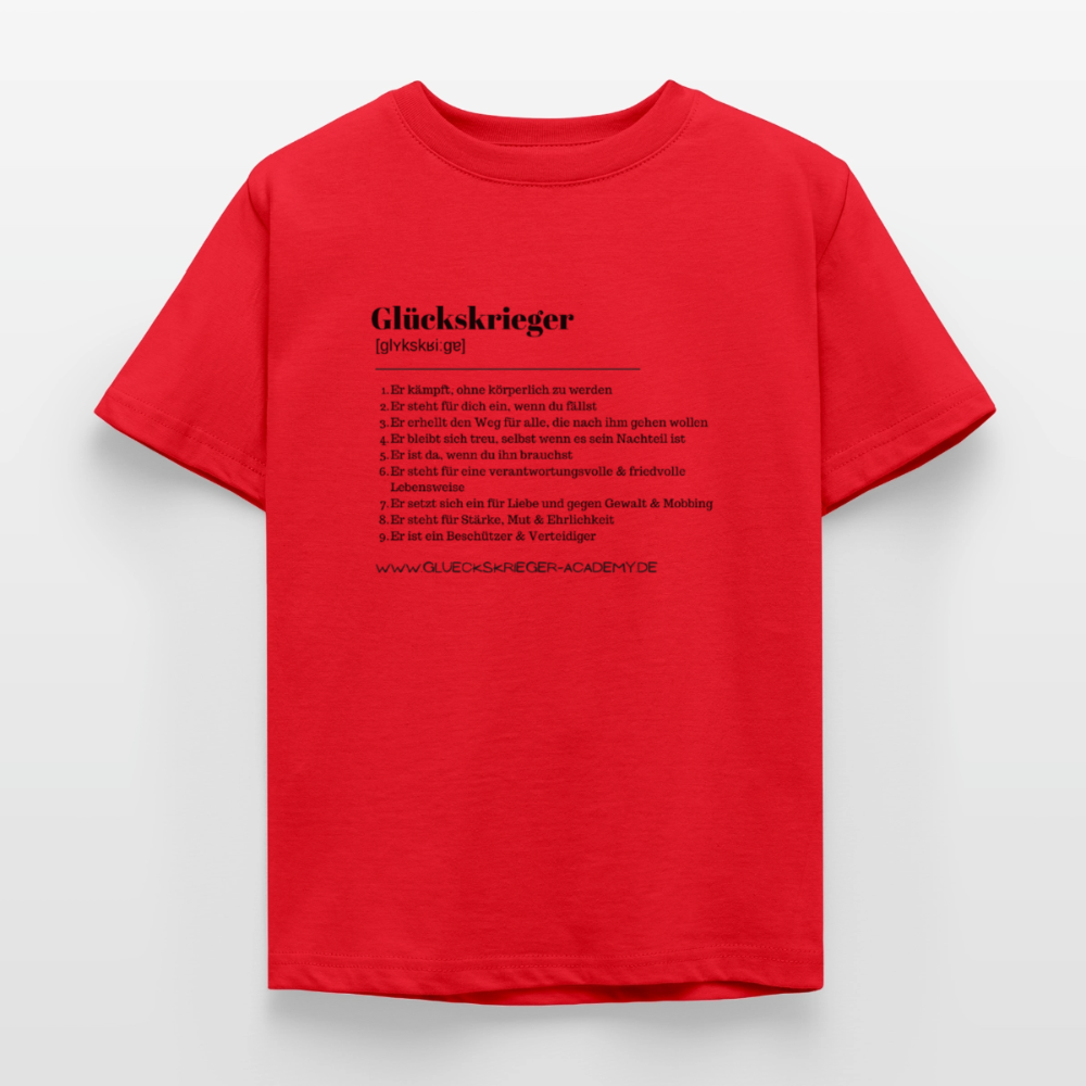 Kinder Shirt - Definition Glückskrieger - red