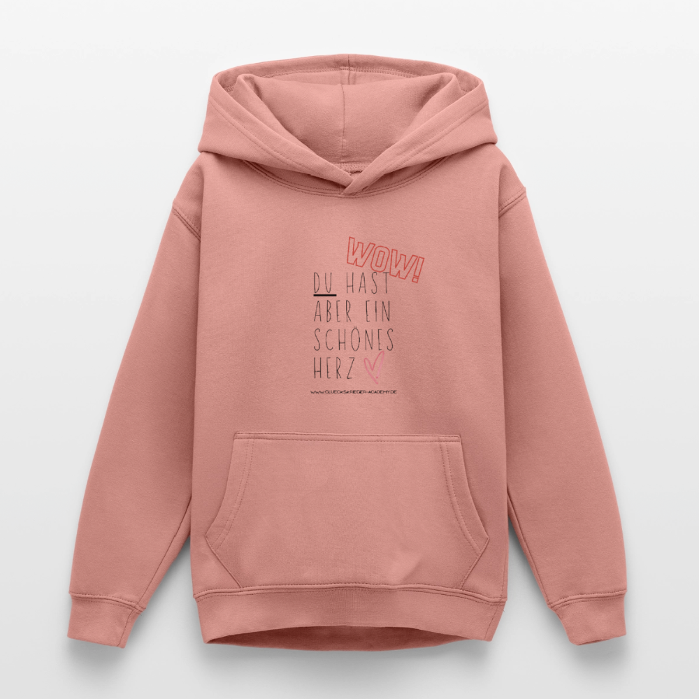 Glückskrieger Hoodie  für Teens– Herz - dusky rose