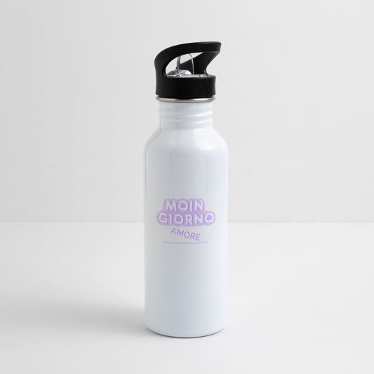 Glückskrieger Trinkflasche – Moin - white